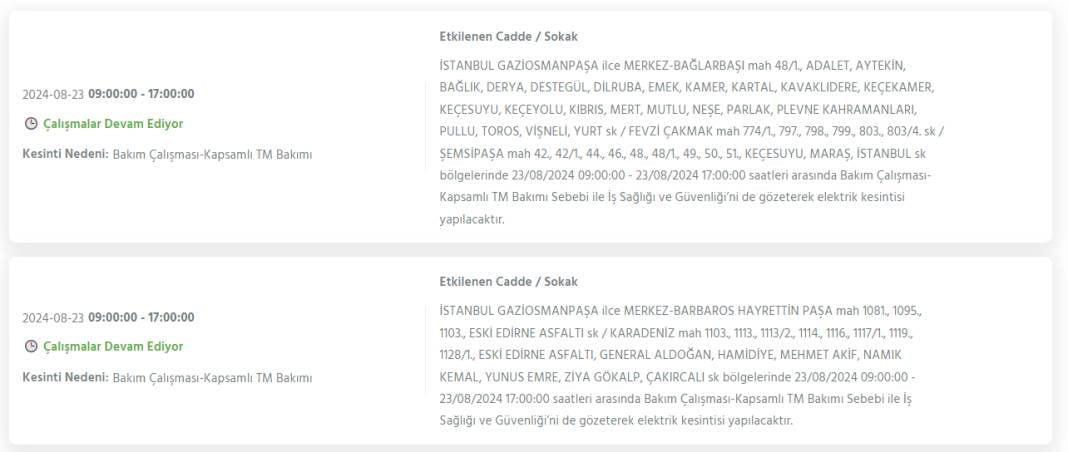 İstanbullular dikkat! Bugün bu ilçelerde 8 saati bulacak elektrik kesintileri yaşanacak 14